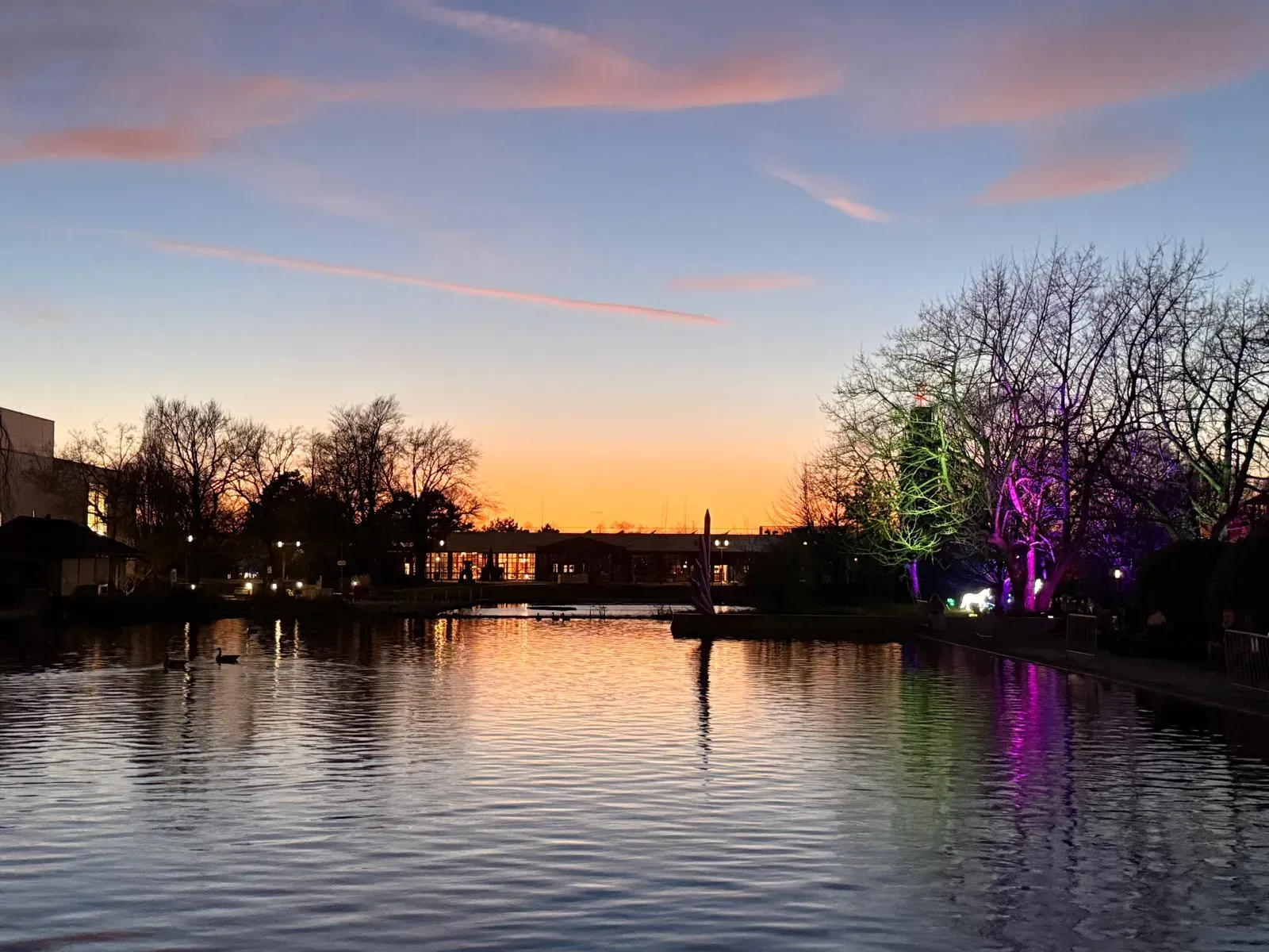 Sonnenuntergang im Grugapark