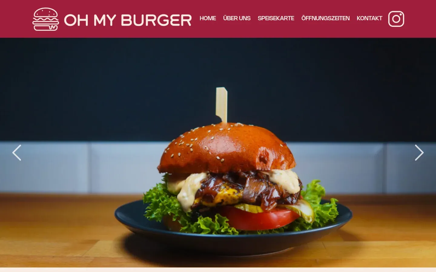 Startseite mit Bildergalerie und den Texten über das Restaurant